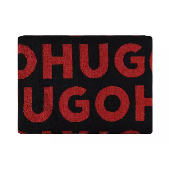 HUGO BOSS Unisex Beach Towel MONOGRAM 50539992 002 Black Red