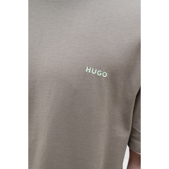 HUGO BOSS Men's Cotton Regular Fit T-Shirt Dero222 50466158 219 Medium Brown