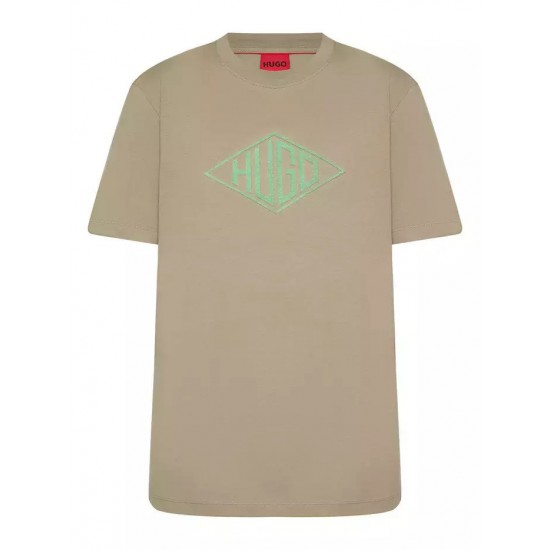 HUGO BOSS Ανδρικό Βαμβακερό T-Shirt Dalendi Regular Fit 50534934 219 Medium Brown