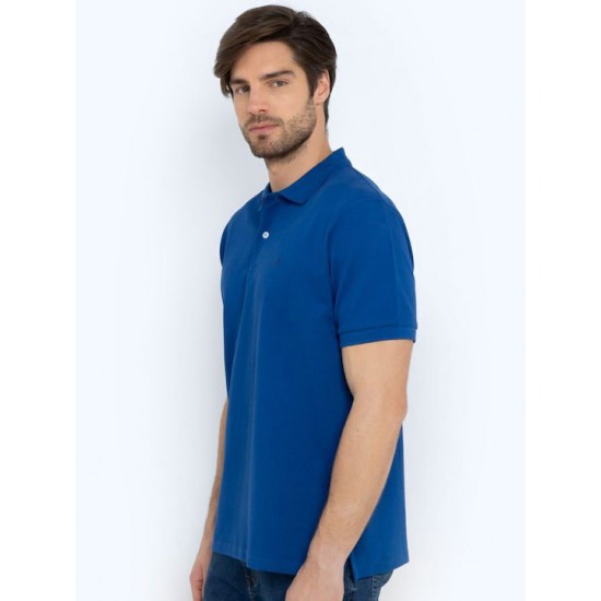 THE BOSTONIANS Men's Organic Cotton Regular Fit Polo Pique PS0001 B595CB Cobalt