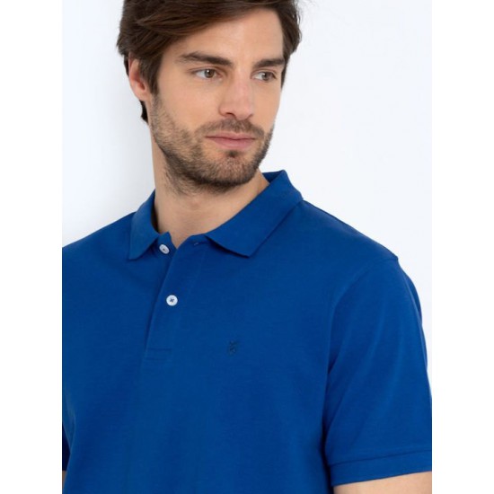 THE BOSTONIANS Men's Organic Cotton Regular Fit Polo Pique PS0001 B595CB Cobalt