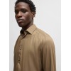 HUGO BOSS Men's Viscose Slim Fit Kenno Shirt 50539769 219 Medium Brown HUGO BOSS Men's Viscose Slim Fit Kenno Shirt 50539769 219 Medium Brown