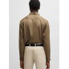 HUGO BOSS Men's Viscose Slim Fit Kenno Shirt 50539769 219 Medium Brown HUGO BOSS Men's Viscose Slim Fit Kenno Shirt 50539769 219 Medium Brown