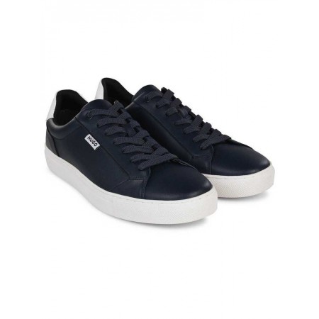 HUGO BOSS Men's Faux Leather Trainers Morrie_tenn_pu 50543957 405 Dark Blue