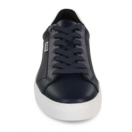 HUGO BOSS Men's Faux Leather Trainers Morrie_tenn_pu 50543957 405 Dark Blue