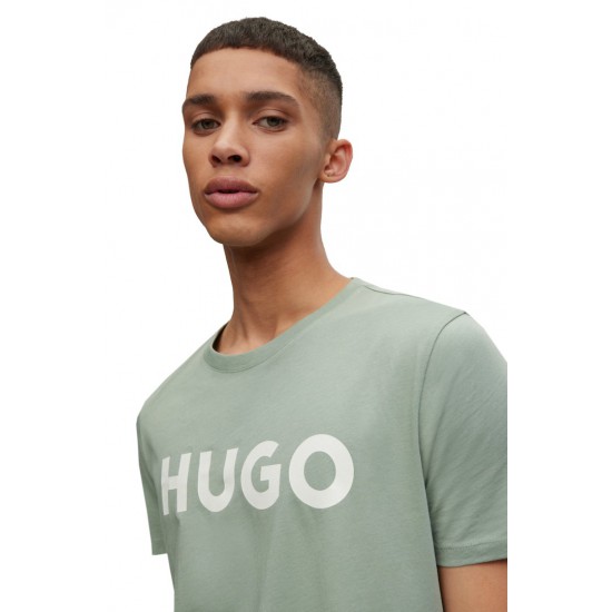 HUGO BOSS Men's Cotton Jersey Regular Fit T-Shirt Dulivio 50467556 391 Open Green