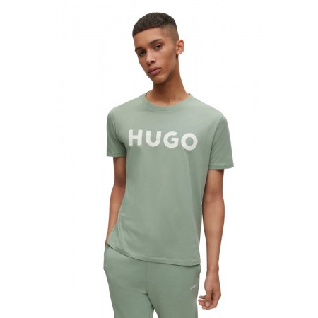 HUGO BOSS Men's Cotton Jersey Regular Fit T-Shirt Dulivio 50467556 391 Open Green