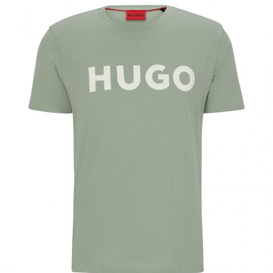 HUGO BOSS Men's Cotton Jersey Regular Fit T-Shirt Dulivio 50467556 391 Open Green