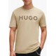 HUGO BOSS Men's Cotton Jersey Regular Fit T-Shirt Dulivio 50467556 286 Beige