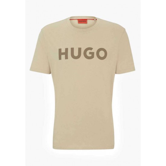 HUGO BOSS Men's Cotton Jersey Regular Fit T-Shirt Dulivio 50467556 286 Beige