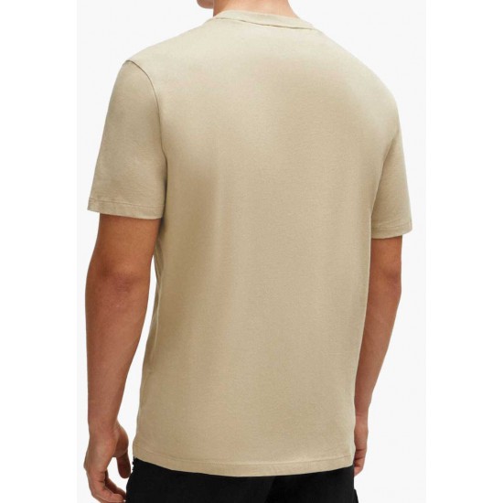HUGO BOSS Men's Cotton Jersey Regular Fit T-Shirt Dulivio 50467556 286 Beige