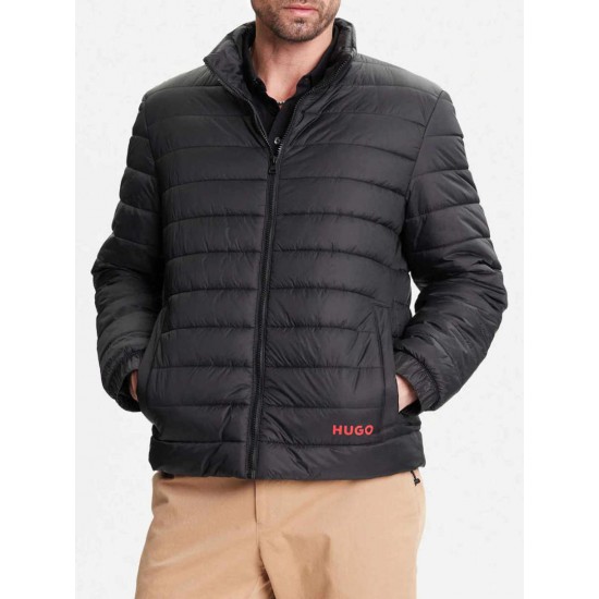 HUGO BOSS Ανδρικό Αδιάβροχο Μπουφάν Στενη Γραμμη 50544999 001 Μαύρο
