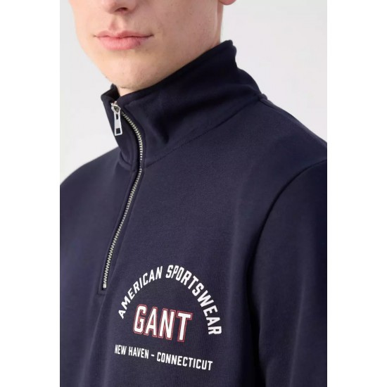 GANT Ανδρική Μπλούζα Φούτερ Printed Graphic Με Φερμουάρ 2067091 433 Σκούρο Μπλε
