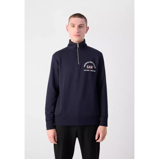 GANT Ανδρική Μπλούζα Φούτερ Printed Graphic Με Φερμουάρ 2067091 433 Σκούρο Μπλε