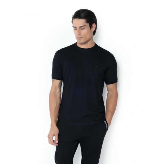 THE BOSTONIANS Ανδρικό Tech Pique T-Shirt Κανονική Γραμμή TS1297 B031BL Μαύρο