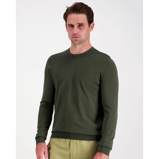 HUGO Ανδρικό Πλεκτό Πουλόβερ San Cody-CV Κανονική Γραμμή 50532074 309 Πράσινο Σκούρο