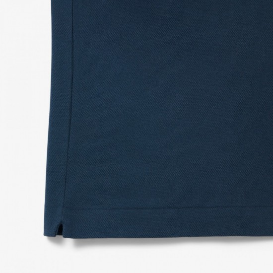 LACOSTE Ανδρική Βαμβακερή Polo Pique Μπλούζα Κανονική Γραμμή L.12.12 00 C7Z Μπλε