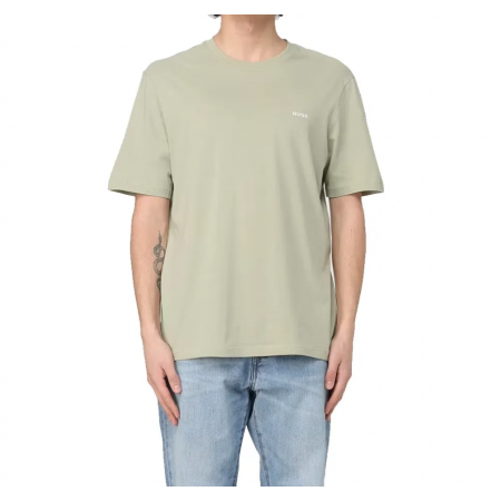 HUGO BOSS Men's Cotton Regular Fit T-Shirt Dero222 50466158 391 Open Green