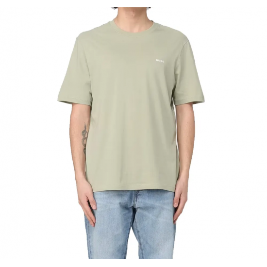HUGO BOSS Men's Cotton Regular Fit T-Shirt Dero222 50466158 391 Open Green