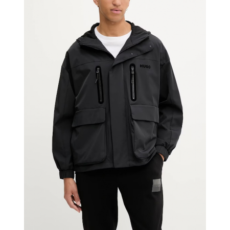 HUGO Ανδρικό Μπουφάν Byoro2531 Κανονική Γραμμή 50541611 001 Μαύρο
