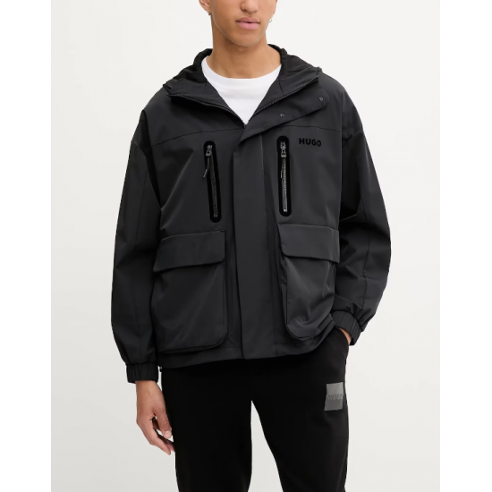 HUGO Ανδρικό Μπουφάν Byoro2531 Κανονική Γραμμή 50541611 001 Μαύρο