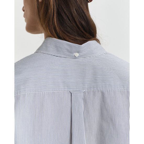 GANT Women's Cotton Regular Fit Classic Poplin Graphic Shirt 4300557 423 Persian Blue