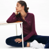LACOSTE Γυναικεία Ελαστική Βαμβακερή Polo Pique Μπλούζα Στενή Γραμμή PF7841 00 FY5 Μπορντό