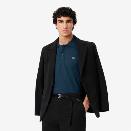 LACOSTE Ανδρική Βαμβακερή Polo Pique Μπλούζα Κανονική Γραμμή L.12.12 00 C7Z Μπλε