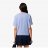 LACOSTE Γυναικεία Βαμβακερή T-Shirt Μπλούζα Άνετη Γραμμή TF7215 00 5QD Βιολετί