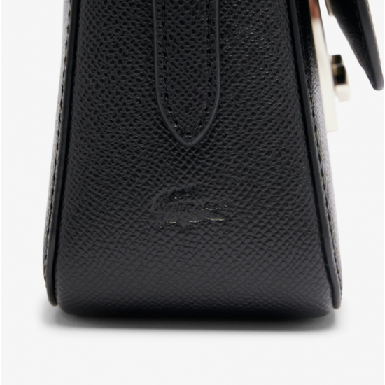 LACOSTE Γυναικεία Δερμάτινη Τσάντα Ώμου CrossoverShoukder Bag NF5099PH 000 Μαύρη