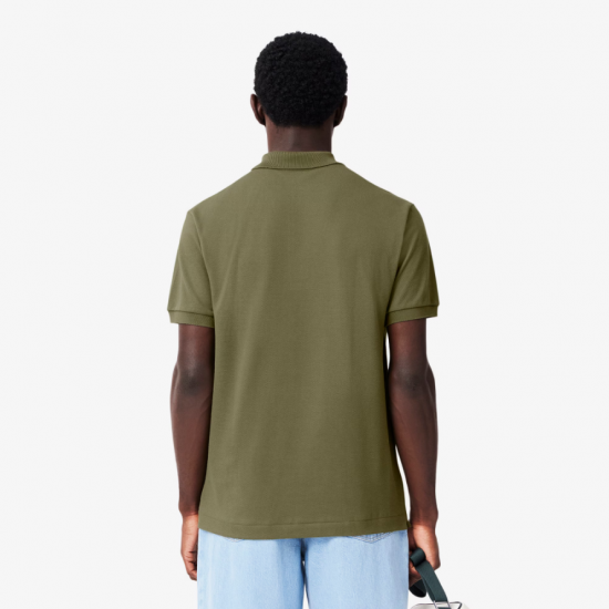 LACOSTE Ανδρική Βαμβακερή Polo Pique Μπλούζα Κανονική Γραμμή L.12.12 00 BMY Χακί