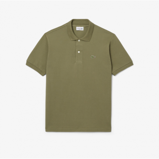 LACOSTE Ανδρική Βαμβακερή Polo Pique Μπλούζα Κανονική Γραμμή L.12.12 00 BMY Χακί