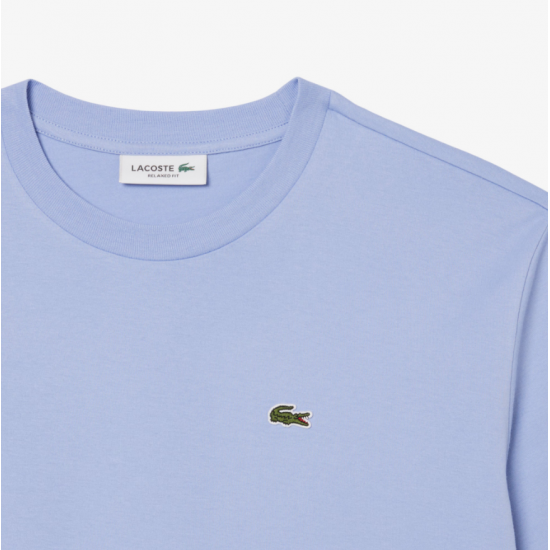 LACOSTE Γυναικεία Βαμβακερή T-Shirt Μπλούζα Άνετη Γραμμή TF7215 00 5QD Βιολετί