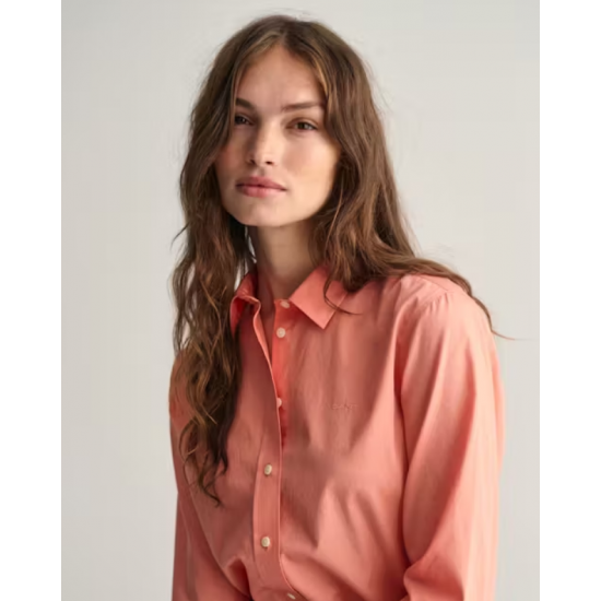 GANT Women's Cotton Regular Fit Poplin Shirt 4300348 627 Geranium Pink