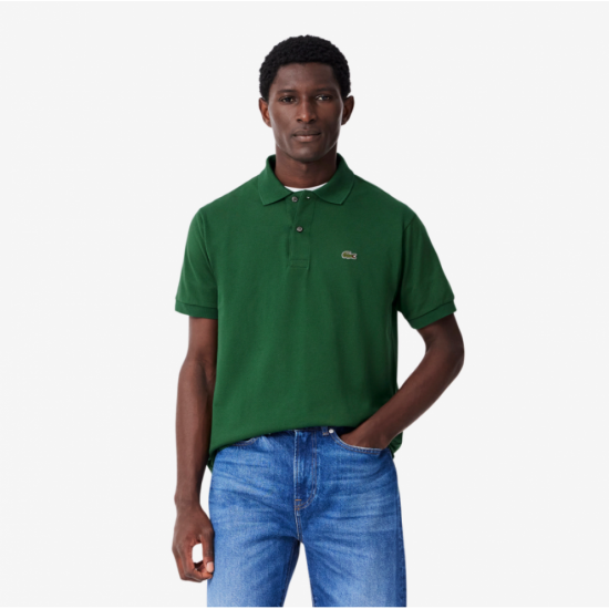 LACOSTE Ανδρική Βαμβακερή Polo Pique Μπλούζα Κανονική Γραμμή L.12.12 00 132 Πράσινο