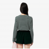 LACOSTE Γυναικείο Βαμβακερό Ριγέ Μακρυμάνικο T-Shirt Μπλούζα TF7573 00 AIG Πράσινο Λευκό