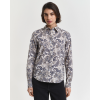 GANT Women's Cotton Voile Regular Fit Paisley Shirt 4300599 423 Persian Blue