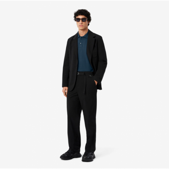 LACOSTE Ανδρική Βαμβακερή Polo Pique Μπλούζα Κανονική Γραμμή L.12.12 00 C7Z Μπλε