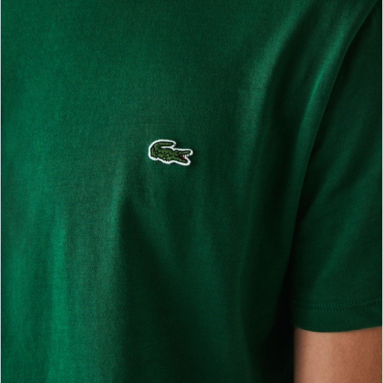 LACOSTE Men's Regular Fit Pima Cotton C-Neck Jersey T-Shirt TH6709 00 132 Green