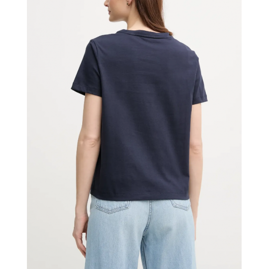 GANT Women's Cotton Regular Fit Tonal Graphic T-Shirt 4200502 433 Evening Blue