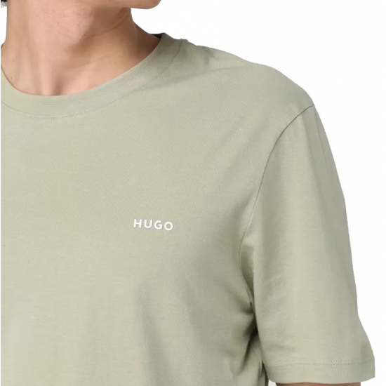 HUGO BOSS Men's Cotton Regular Fit T-Shirt Dero222 50466158 391 Open Green