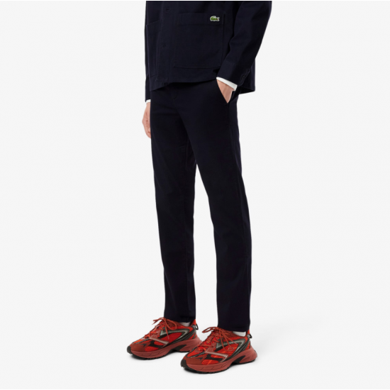 LACOSTE Ανδρικό Ελαστικό Βαμβακερό Παντελόνι Gabardine Chinos HH3463 00 HDE Σκούρο Μπλε