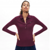LACOSTE Γυναικεία Ελαστική Βαμβακερή Polo Pique Μπλούζα Στενή Γραμμή PF7841 00 FY5 Μπορντό