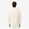 LACOSTE Ανδρικό Βαμβακερό Brushed Φούτερ Κανονική Γραμμή SH9608 00 XFJ Εκρού