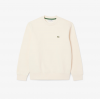 LACOSTE Ανδρικό Βαμβακερό Brushed Φούτερ Κανονική Γραμμή SH9608 00 XFJ Εκρού