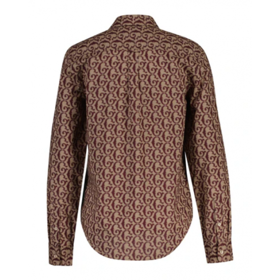 GANT Women's Cotton Voile Regular Fit G Print Shirt4300559 656 Plum Wine