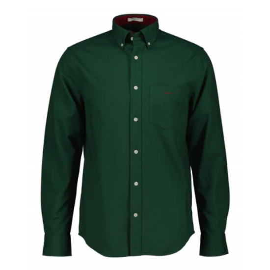 GANT Ανδρικό Βαμβακερό Πουκάμισο Beefy Oxford Κανονική Γραμμή 3250221 374 Πράσινο