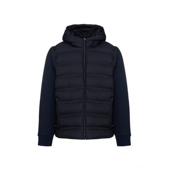 THE BOSTONIANS Ανδρικό Bomber Μπουφάν Με κουκούλα και Αποσπώμενα Μανίκια Κανονική Γραμμή W25026 B166BL Σκούρο Μπλε