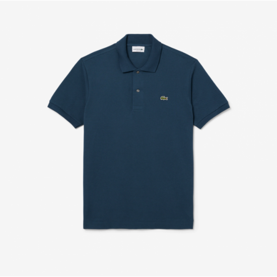 LACOSTE Ανδρική Βαμβακερή Polo Pique Μπλούζα Κανονική Γραμμή L.12.12 00 C7Z Μπλε