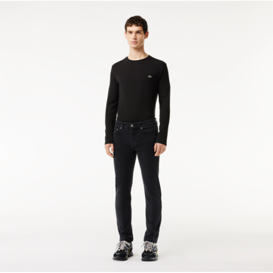 LACOSTE Ανδρικό Ελαστικό Βαμβακερό Denim Jean Στενή Γραμμή HH2704 00 HYY Μαύρο
